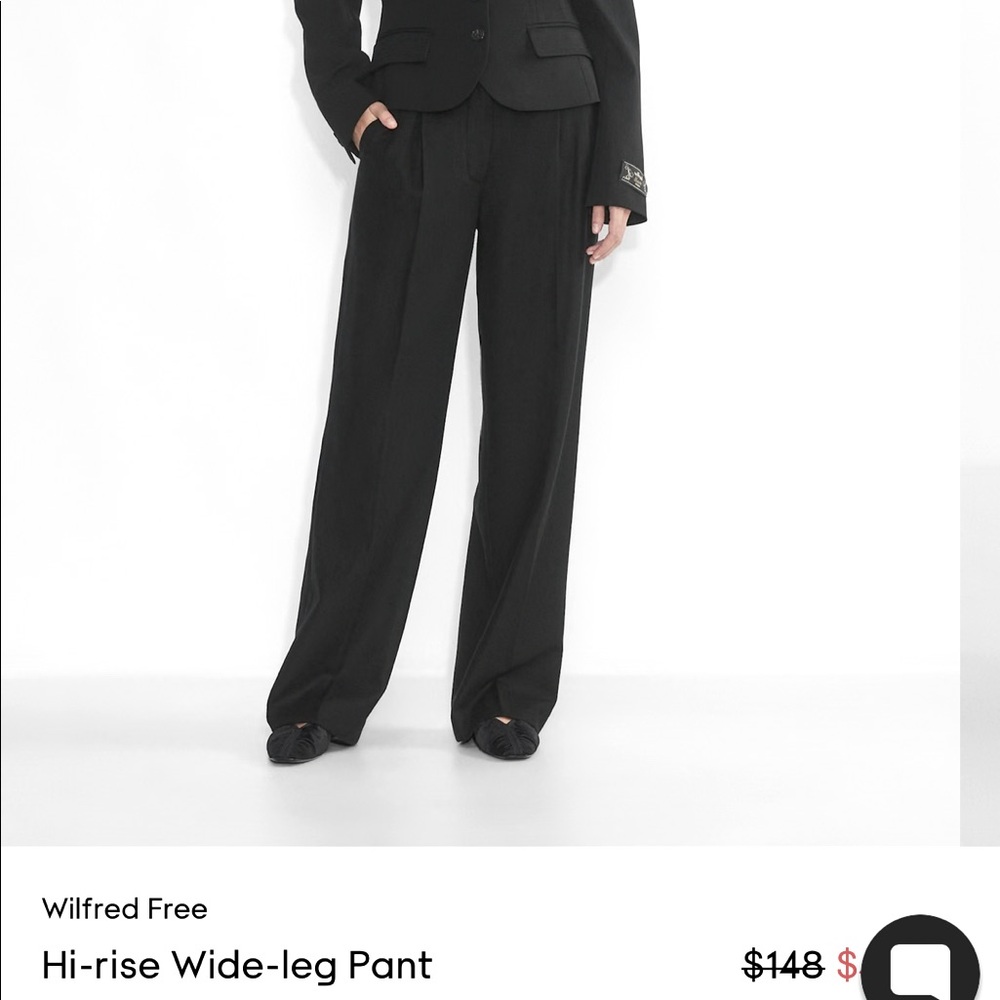 Aritzia wool wide leg slacks